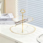 2‑Tier Petal‑Shaped Snack Stand, 3 Colors Available